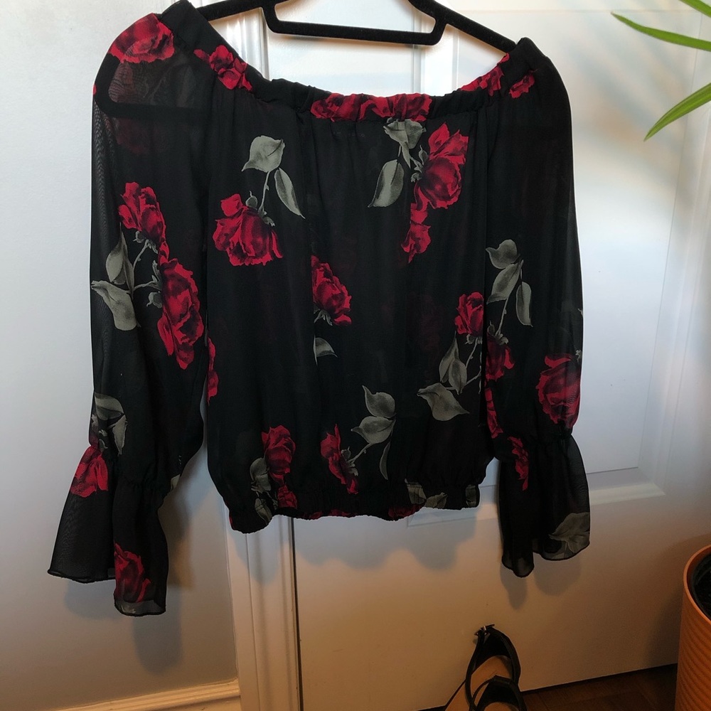 ✨Romantic✨ Off the Shoulder, Sheer Blouse